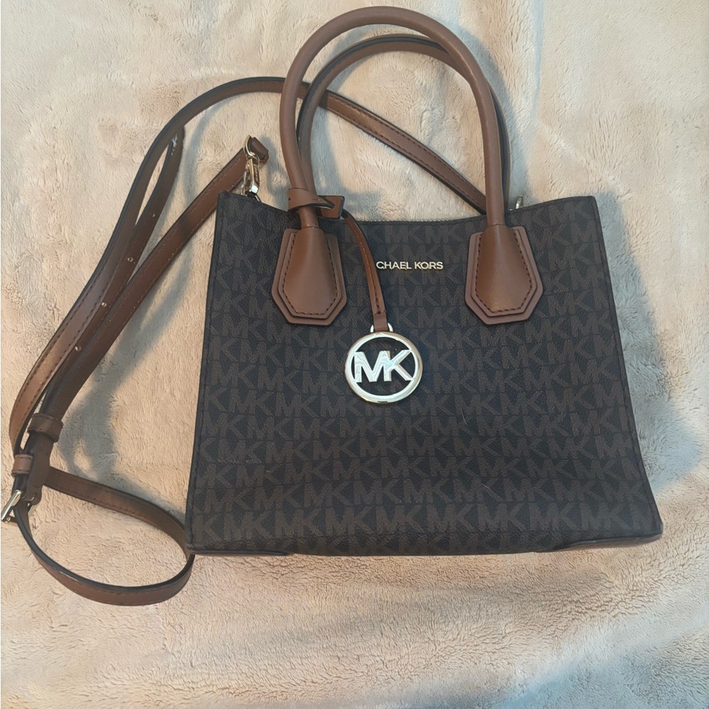 Michael Kors Black and Brown Satchel